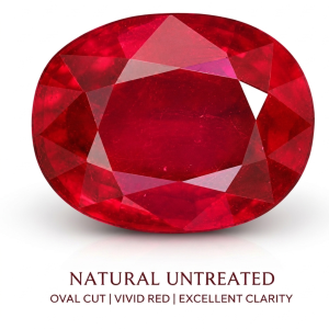 Natural Ruby Gemstone – Oval Cut Deep Red Ruby